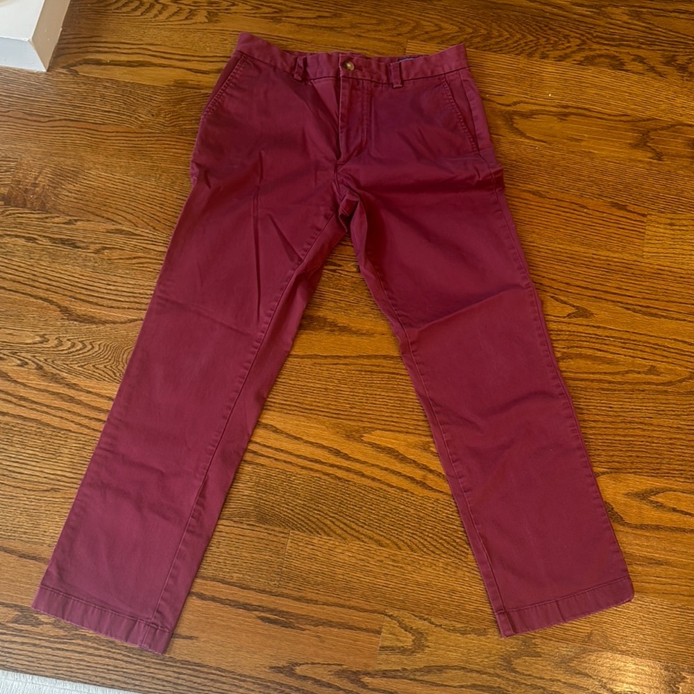 Vineyard Vines Men's Deep Red Chinos